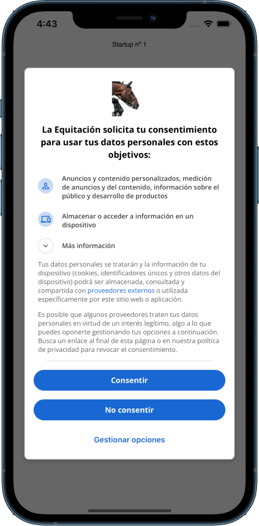 Boost Xenforo with our mobile app. 10 Screenshot of GDPR Consent Dialog in Our Android App